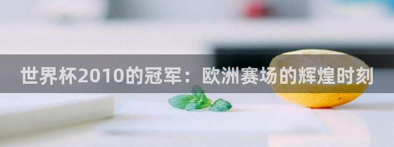 2026世界杯南美区积分榜：世界杯2010的冠军：欧洲赛场的辉煌时刻